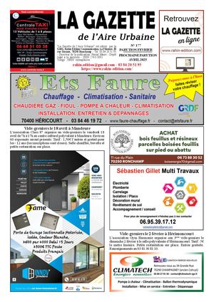 La Gazette de l'Aire Urbaine n°177