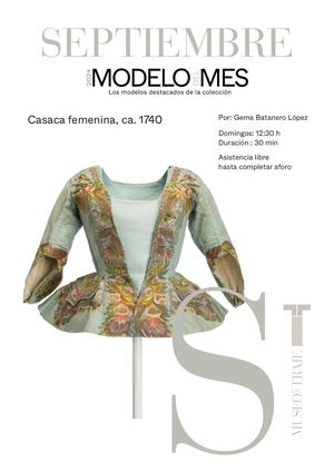 Casaca femenina, ca. 1740