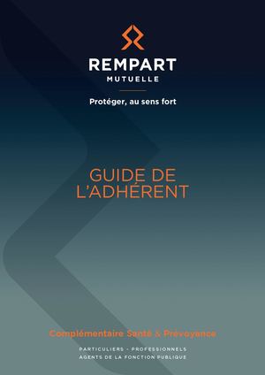 Guide Adherents REMPART MUTUELLE