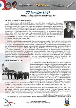22 Janvier 1947 Maroselli