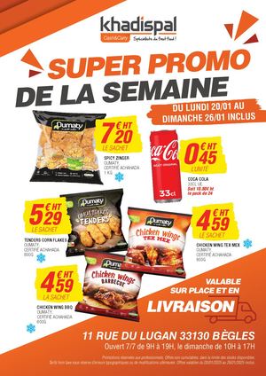 Super Promo Semaine Khadispal Bordeaux 20-26/01