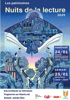 Nuits de la lecture 2025 · Bibliothèques de Perpignan