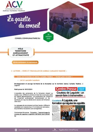 GAZETTE DU CONSEIL - 28 janvier 2025
