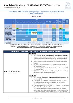 Protocole HAD - Azacitidine Venetoclax VF