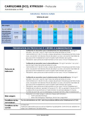 Protocole HAD - Carfilzomib VF