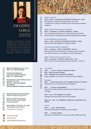 Amandine Gorge CV 2024