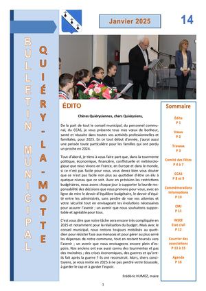 Bulletin 14 Janvier 2025