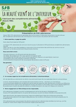 Sfb Laboratoires Tarif Pharmacies 2025