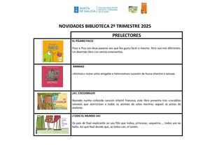 Novidades Biblioteca 2º Trimestre 24 25