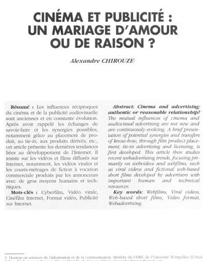 Cinéma et publicité : un mariage d'amour ou de raison ?