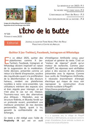 Echo de la Butte de février et mars 2025