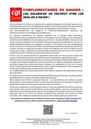 Cp Cgtspectacle Complementaires En Danger 23012025