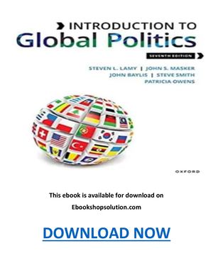 Introduction To Global Politics 7th Edition PDF