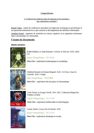 Corpus Homme Et machine