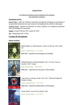 Corpus Homme - Machine