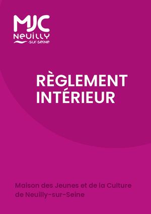 Règlement Intérieur