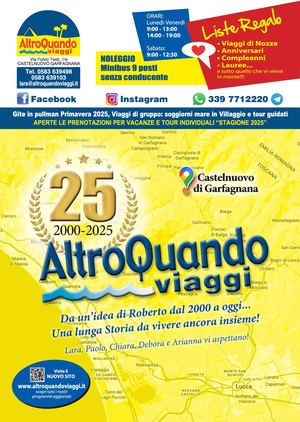 Giornalino Altroquando Viaggi Primavera Estate 2025