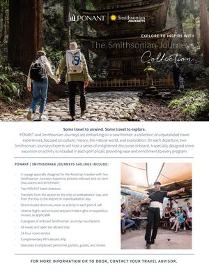 PONANT & Smithsonian Journeys 2025 & 2026 Departures
