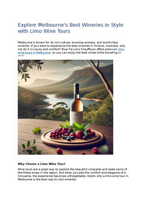 Best Wineries in Style with Limo Wine Tours