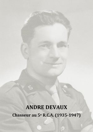 Biographie d'André Devaux Chasseur au 5e Rca