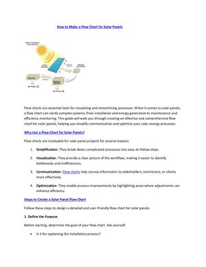 How To Make A Flow Chart For Solar Panels
