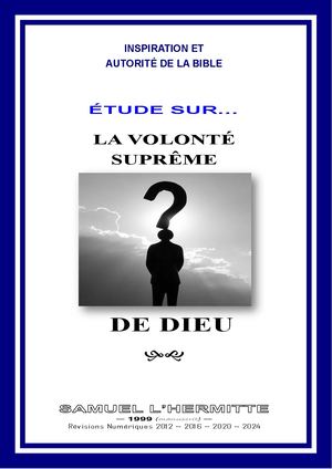 LA VOLONTÉ SOUVERAINE DE DIEU