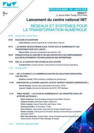 Lancement du centre national IMT Réseaux et Systèmes pour la Transformation Numérique