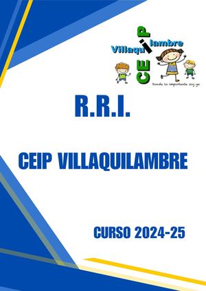 Reglamento de régimen Interno. RRI