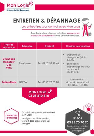 Numéros Utiles - Changement De Prestataires ISERBA