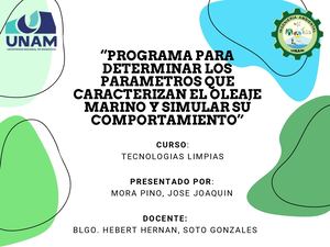 Mora Pino Jose Programa Para Determinar Los Parametros Que Caracterizan El Oleaje Marino Y Simular Su Comportamiento