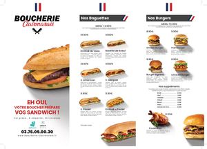Menu Boucherie Clairmarais