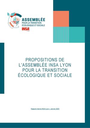 Propositions de l'Assemblée pour la Transition Écologique et Sociale
