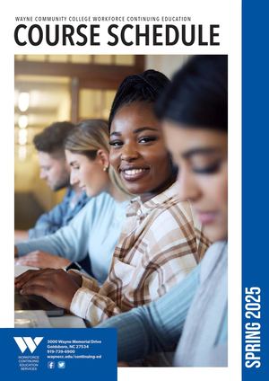 WCC Workforce Continuing Education Course Schedule - Spring 2025