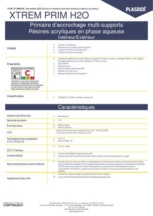 Fiche Technique XTREM PRIM H2O Nov 24