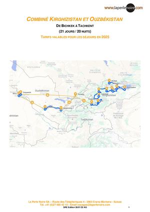 Combiné Kirghizistan Ouzbékistan