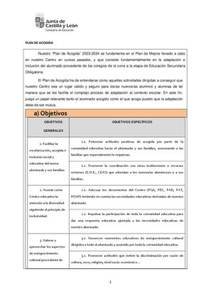 4 Plan De Acogida 2024 2025