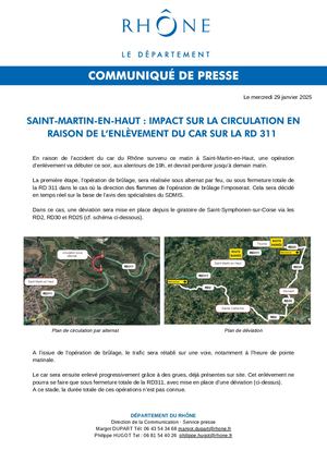Communiqué De Presse Accident Saint Martin En Haut