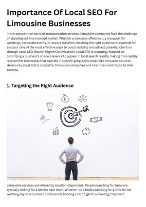 Importance of Local SEO for Limousine Businesses