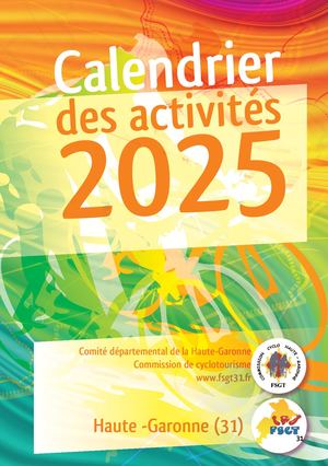 Agenda des activités cyclo 2025 - FSGT 31