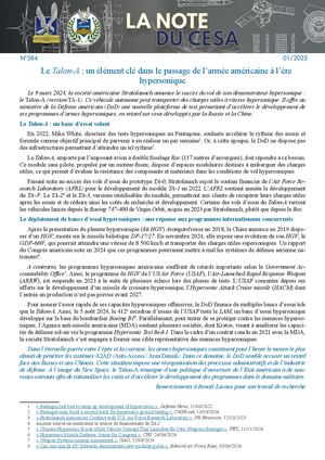LA NOTE DU CESA N°584