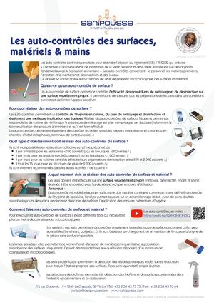 Dossier Auto Controles De Surfaces -  SANIPOUSSE