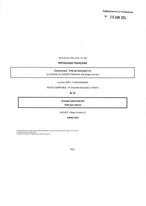 Compte Administratif 2023 - Régie Lumière