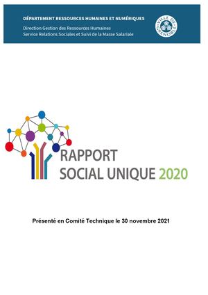 Rapport Social Unique De La Ville De Grenoble 2020