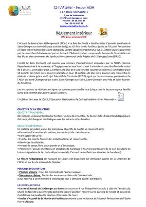 Règlement Intérieur