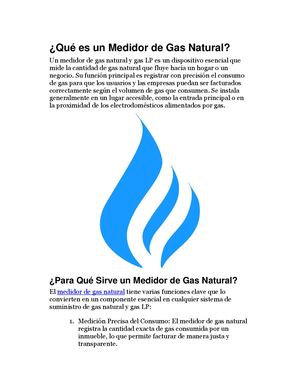 Qué Es Un Medidor De Gas Natural