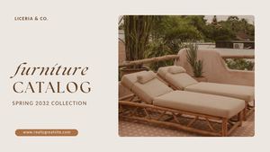 Beige Neutral Luxury Elegant Furniture Product Line Catalogue Presentation