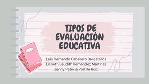 Tipos de evaluación educativa