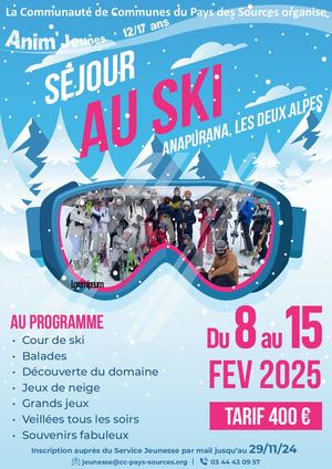 2024 Affiche séjour Ski