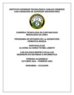 Portafolio ( Alvarez Alvarez Fatima Lisbeth