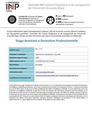 Stage Assistant Commercial Formation Pro Efelia 1